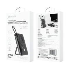 Power Bank Magnétique Sans Fil 10000 mAh 22.5W Devia Extreme Speed Series S28 - Gris Moderne — Devia · Smarty Paris 18e